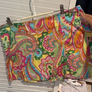 Lands' End Multicolor Paisley Skirt